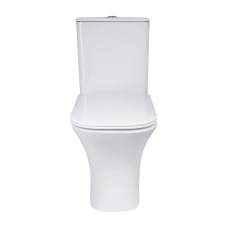 Унітаз-компакт Qtap Presto Quadro безобідковий з сидінням Soft-close QT24221215AW Унітаз-компакт Qtap Presto Quadro безобідковий з сидінням Soft-close QT24221215AW